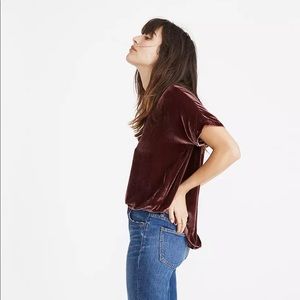 Madewell Velvet Tulip-Hem Top